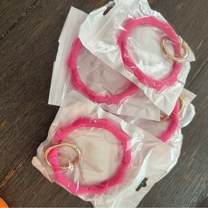 Pink keychain bangle 5 pk